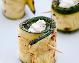 Рулетики из кабачков с орехами