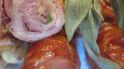 рулетики из свинины в ветчине с пармезаном