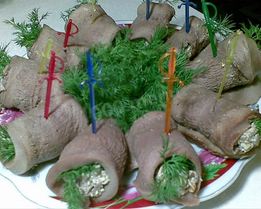 Рулетики из языка