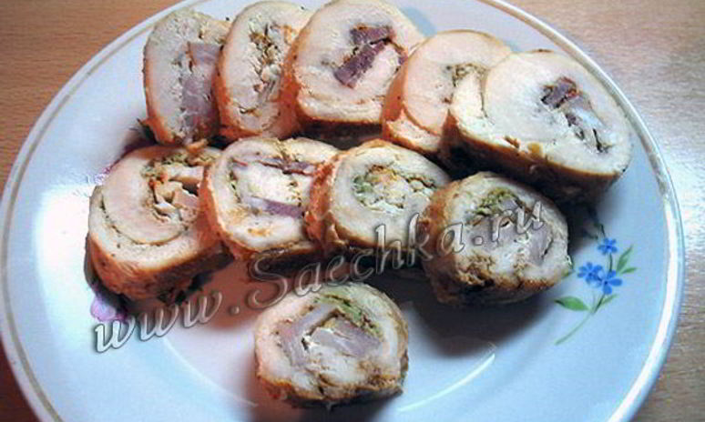 Рецепт рулетов куриных