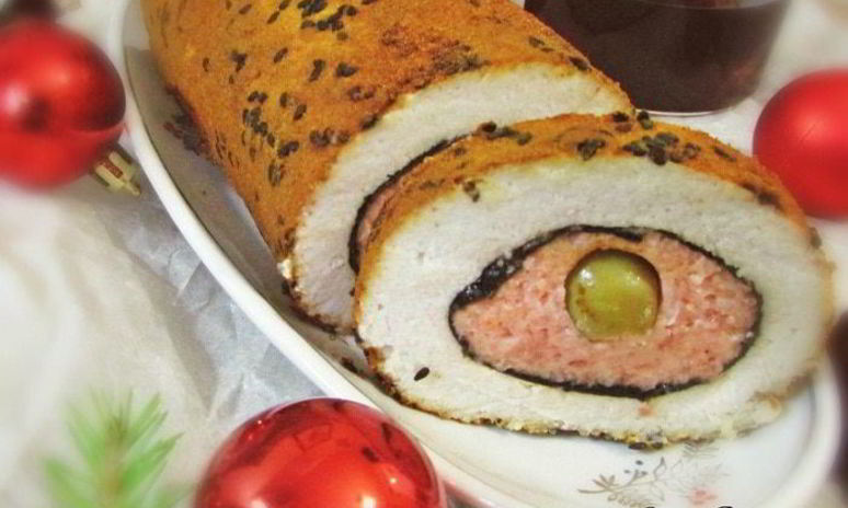 Рецепт рыбного рулета с оливками