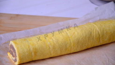 сырный рулет с паштетом из печени