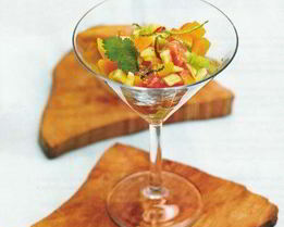 Севиче из семги с манго и острым перцем