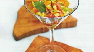 Севиче из семги с манго и острым перцем