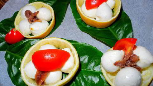 сицилийская закуска лимоны с моцареллой