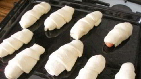 сосиски в тесте без дрожжей