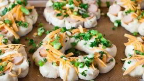 сосиски в тесте оригинальное оформление