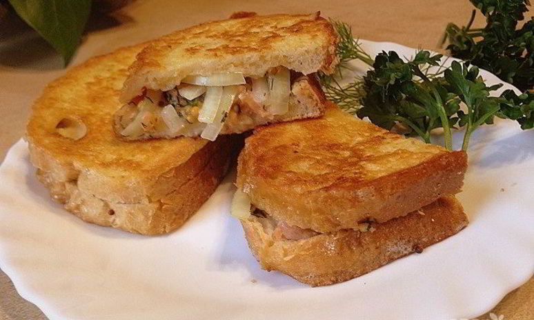 Рецепт горячего сэндвича с лососем