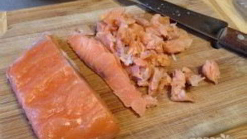 горячий сэндвич с лососем