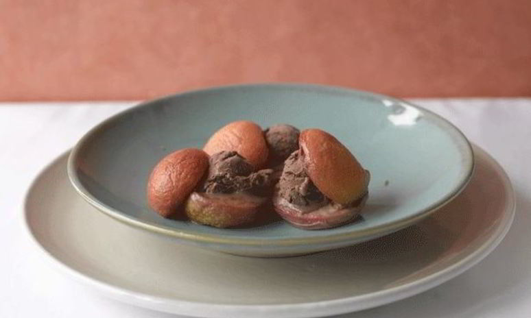 Рецепт сэндвича из персиков с мороженым