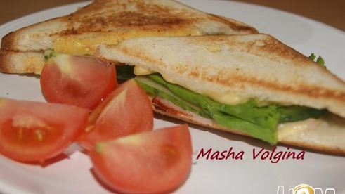 сэндвич с сыром и карбонатом