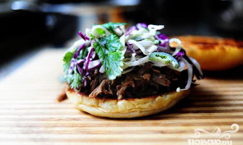 Рецепт сэндвичей со свининой и капустой