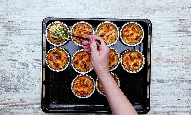 Рецепт тарталеток из картофеля с курицей