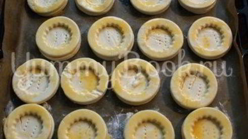 тарталетки из слоеного теста с начинкой