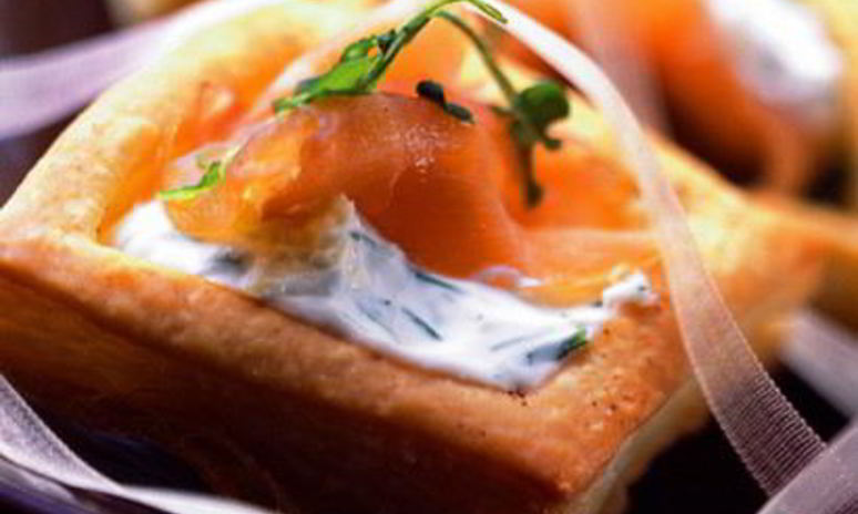 Рецепт тарталеток с копченым лососем