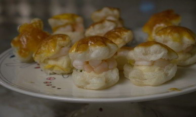 Рецепт тарталеток с креветками и соусом бешамель