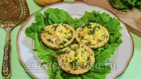 тарталетки с курицей и апельсином