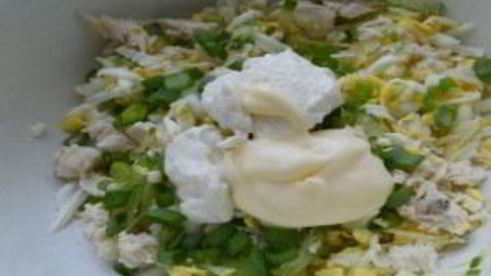 тарталетки с курицей и огурцом