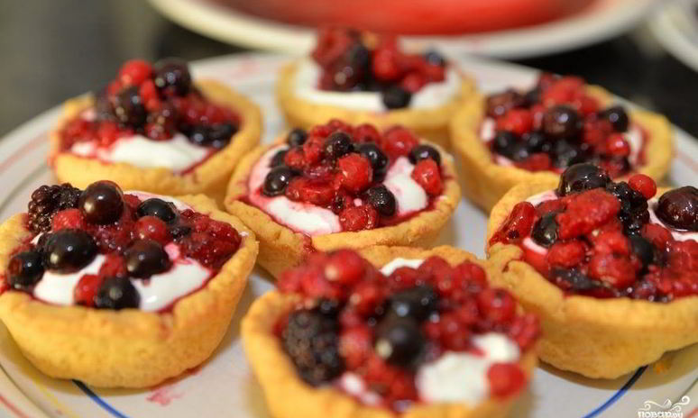 Рецепт тарталеток в духовке с начинкой