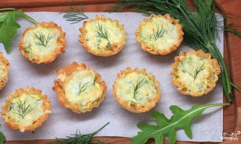 Рецепт закуски в тарталетках с семгой