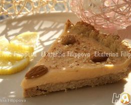 Миндальный тарт с шоколадно-грейпфрутовым кремом