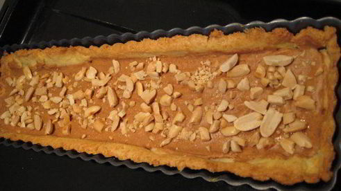 шоколадно-арахисовый тарт