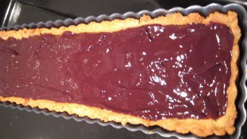 шоколадно-арахисовый тарт