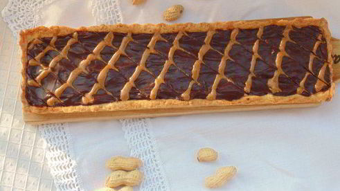шоколадно-арахисовый тарт