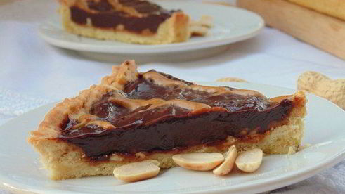 шоколадно-арахисовый тарт