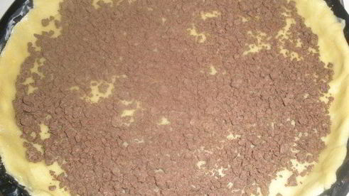 шоколадно-персиковый тарт