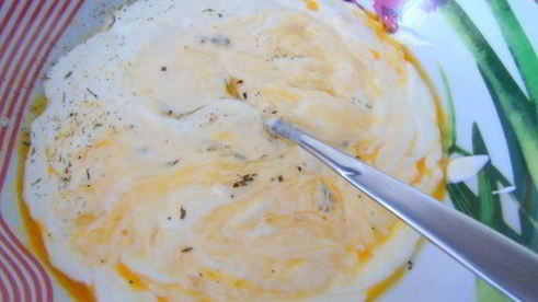 сметанный тарт с овощами и фетой