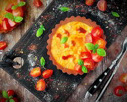 Сырный тарт с паприкой и черри