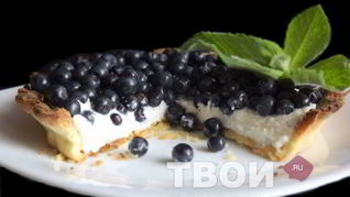 Тарт с черникой и рикоттой