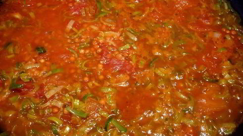 тарт с красной чечевицей и кокосом