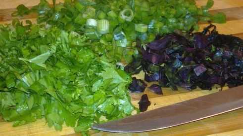 тарт с помидорами, фетой и зеленью