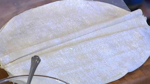 тарт с цукини, рисом и кедровыми орешками