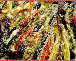 Веер из баклажанов