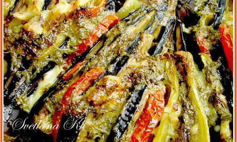 Рецепт веера из баклажанов