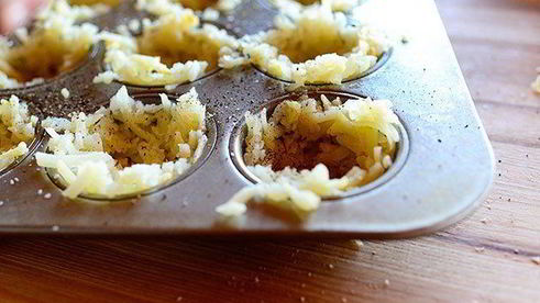 картофельные корзинки с яичницей-глазуньей