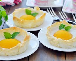 Постный десерт яичница