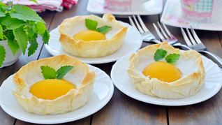 Постный десерт яичница