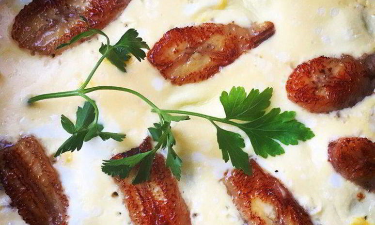 Рецепт яичницы с бананом