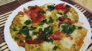 Яичница с моцареллой