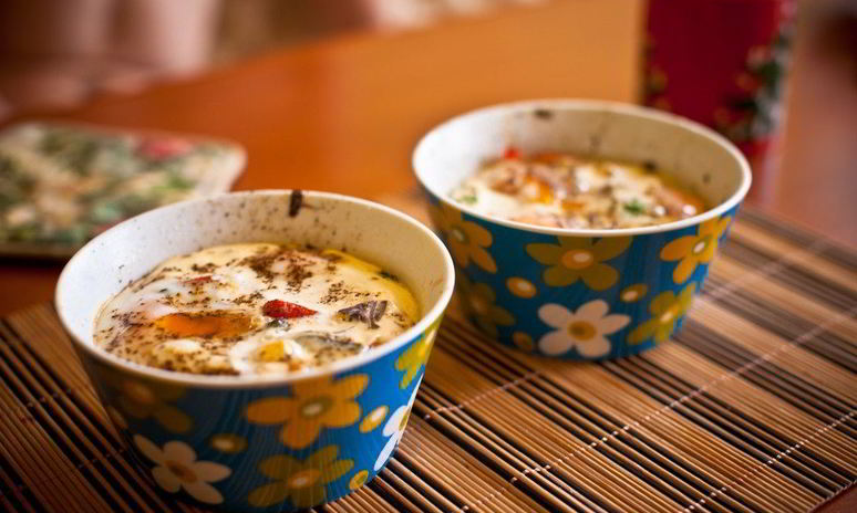 Рецепт яичницы с заправками