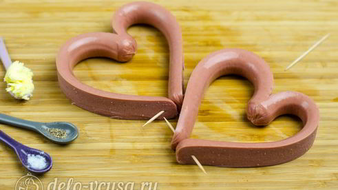 яичница сердце