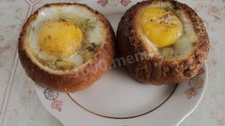 Яичница в булочке