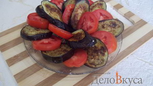 закуска из баклажан и помидоров с чесноком