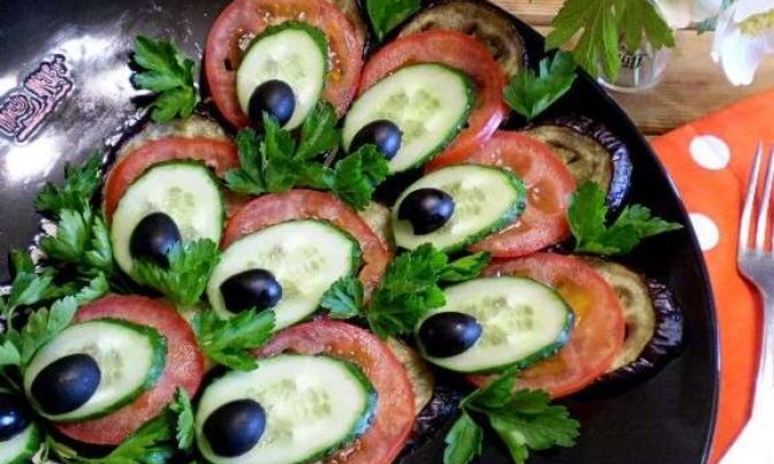 Рецепт закуски из баклажанов павлиний хвост