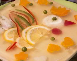 Слоеное заливное из языка Петушок