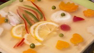 Слоеное заливное из языка Петушок